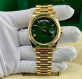 Rolex Day-Date 40mm 228348RBR Green Dial Diamond Bezel 2022 Full Set